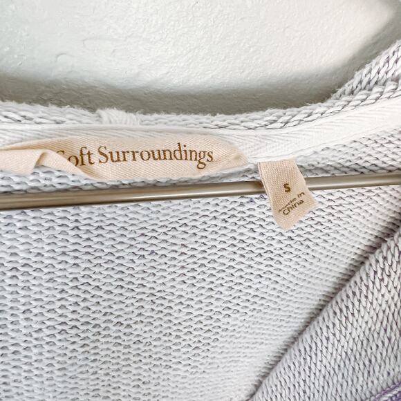 Soft Surroundings Just Beachy Purple Hooded Pullover Small - Picture 3 of 5